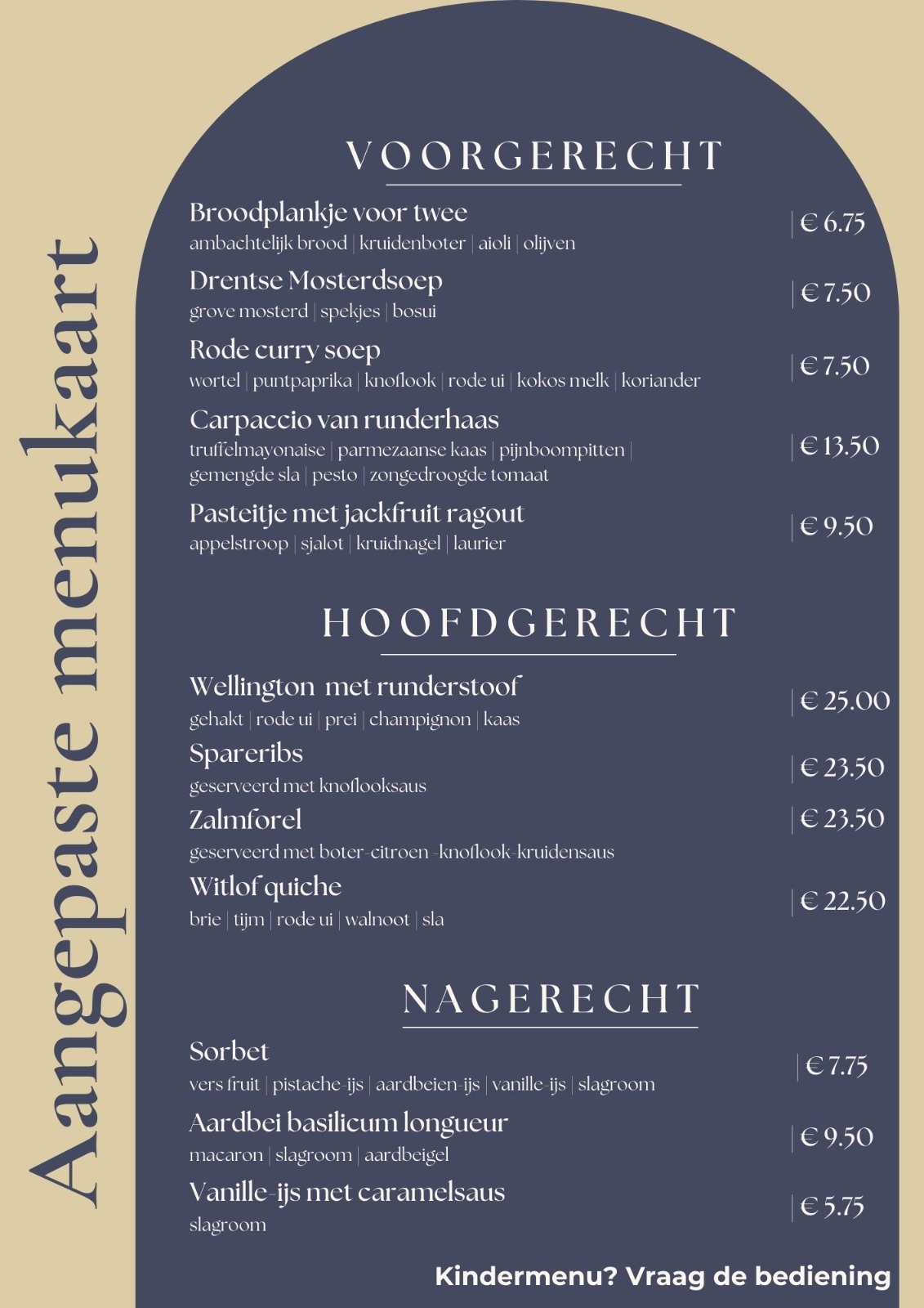 Aangepast menu 28 juli